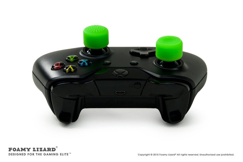 Foamy Lizard AceShot Thumb Grips (8pc) for Xbox One (Series X, S) & Steamdeck by Foamy Lizard â€“ Sweat Free 100% Silicone Precision Raised Antislip Rubber Analog Stick Grips for Xbox One Controller (8 Grips) Green - Image 3